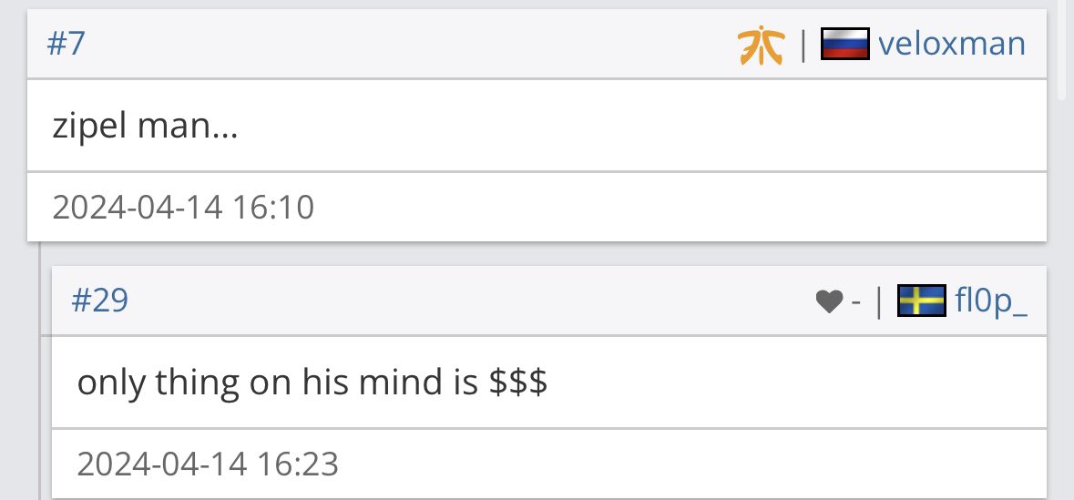 I know that everyone should take HLTV comments with a grain of salt.. but I’d like to clarify something During the RMR and Major I put all my trading on pause, I neglected all my work, forgot to pay my bills, barely ate, checking in and out of hotels every night. I’ve never…