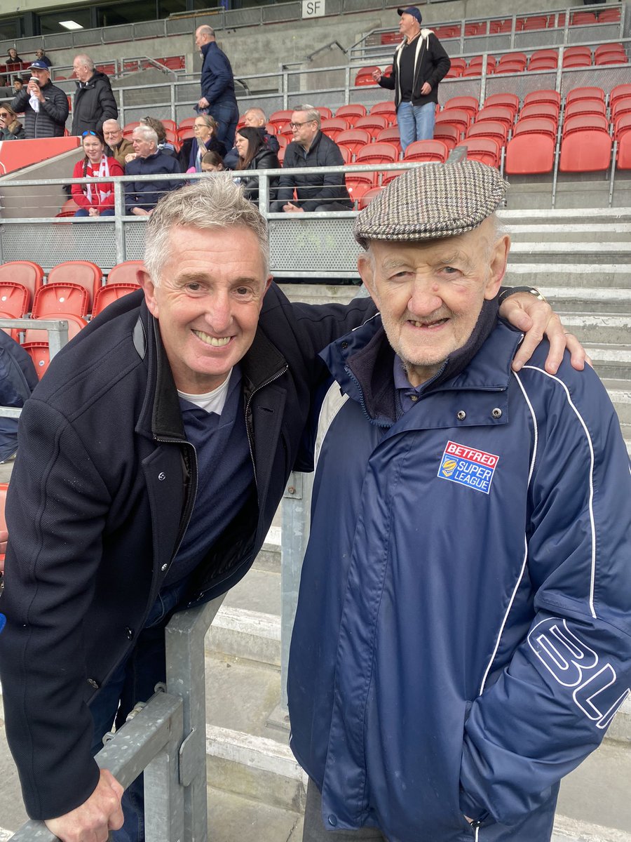 What a lovely surprise to see my friend and legend Ray French today at St Helens game.