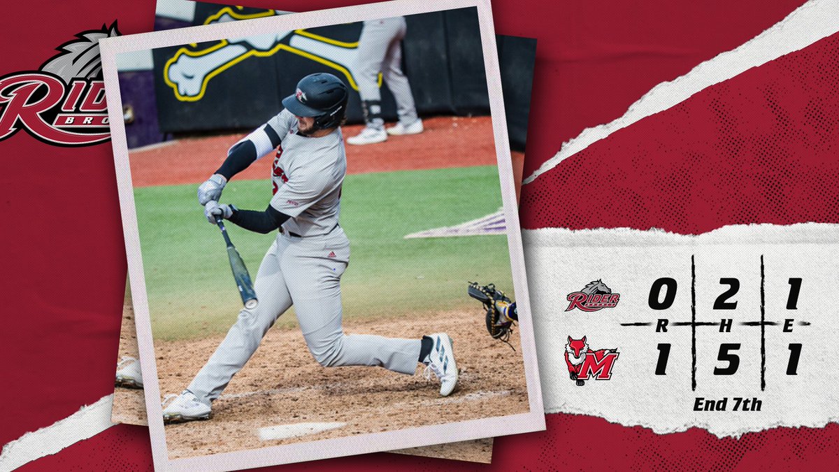 Marist 1, Rider 0 Top 8th Leahy, Shep, and Jack due up in the 8th! 📊 bit.ly/3MRIvi3 #GoBroncs | #MAACBaseball