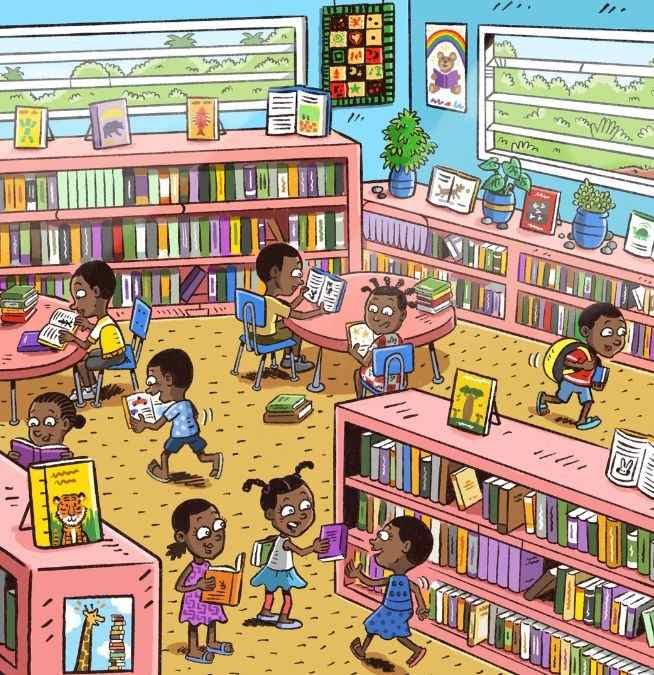 Just for fun..🥳 Can you spot the image of a Bunny hiding somewhere within in the library? 📚🐰📚