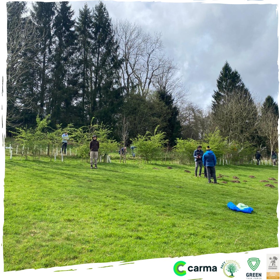 The @greentaskforce1 @patt_foundation and @carma teams, joined by volunteers from Leonardo's recently planted 4,000 saplings in the Usk Valley. Thank you to everyone involved, and we’re already looking forward to returning later in the year.