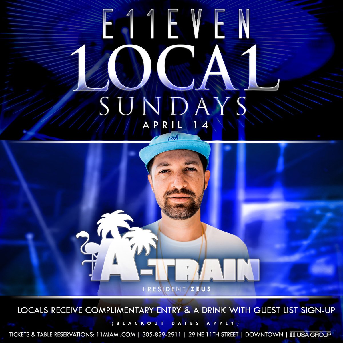 This ain't Texas! ⁠ #LocalSundays guest list sign-up for entry & drink. ⁠ Sounds by @DjAtrain⁠ #E11EVEN #Miami