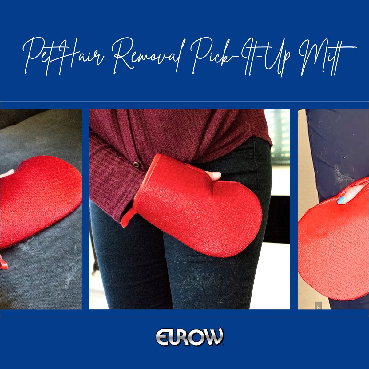 Tired of pet hair taking over your home? Say goodbye to pesky fur with our  Pick-it-Up Mitt! 
🛒ow.ly/y4Y750RfscW

#pethairremoval #petcare #eurow #amazonfind #easycleaninghack #homehack #cleanhome #pethair #lintremoval #ecofriendly