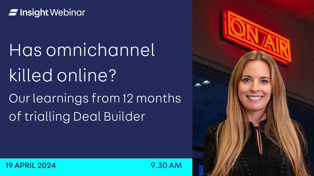 Join our next webinar where we’ll be discussing consumer buying behaviour and why your customers might prefer an omnichannel approach to a fully digital one. PLUS! We’ll be sharing the findings from our Deal Builder beta trial. Register now!👉 bit.ly/3Q06kYe