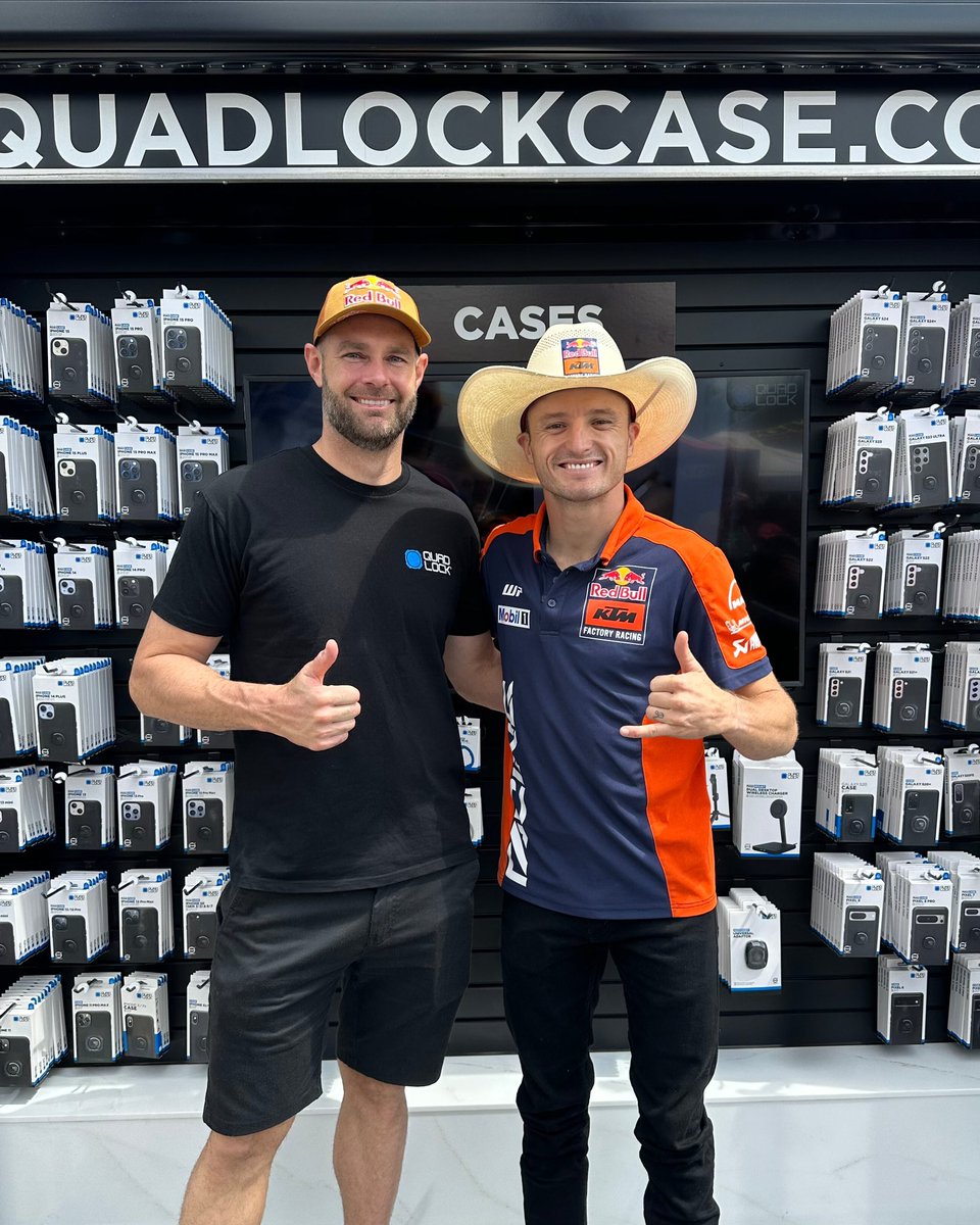 Awesome to catch up with @jackmilleraus at the @QuadLockCase activation at COTA! 🤠🇺🇸