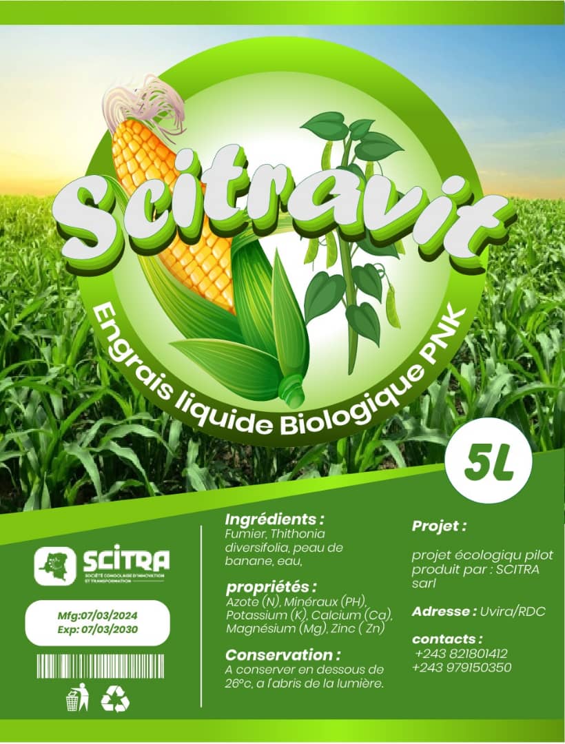 SCITRAVIT, est un engrais organiques biostimulant qui est venu répondre aux différents problèmes des <a href="/agriculteurs/">Jeunes Agriculteurs</a> et donner une nouvelle vie au sol contaminé par l'usage exclusif des engrais chimiques.
Pour vous procurer de notre produit:
info@scitra.org