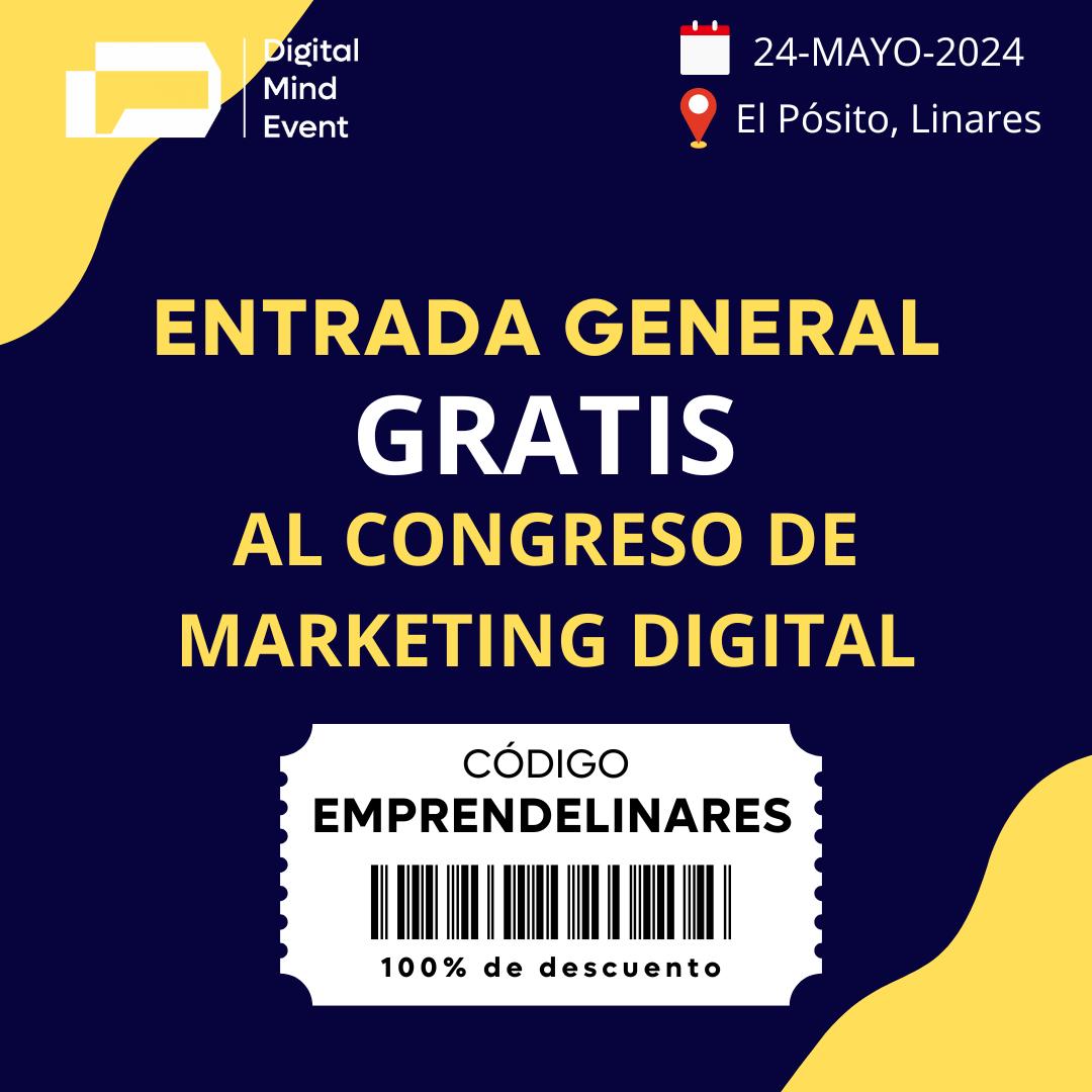 DigitalMindEven's tweet photo. 🔥 Use el código EMPRENDELINARES al registrarse para obtener un 100% de descuento en su entrada general.
📅 Marquen sus calendarios y aseguren su lugar hoy. ¡Las plazas son limitadas!
#digitalmindevent #socialmediamarketing #emprendedor #seo #andalucía #linares #jaén #dme2024 https://t.co/kl81BCorsJ
