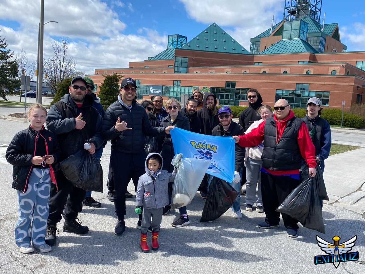 Exitializ's tweet photo. Big thanks to everyone who joined our Cleanup for Pickering's #LitterChallenge to celebrate #EarthMonth and #Sustainability Week in #PokemonGO before our Mega Heracross Raid Day meetup! Your efforts made a real impact. https://t.co/Kc8NhIzZs7