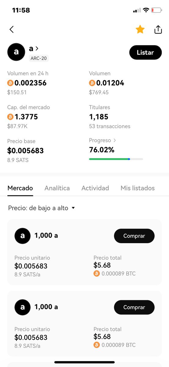JOSEPHBM_BTC's tweet photo. Token
#A $A the atomicals protocol @ARC20_A
Update 76% mint
Flash mint ⚡️
#a #atomicals #electron #bitcoin #web3 #okx #binance #gateio #bingx #bitatom https://t.co/8nRZ6bP4kd