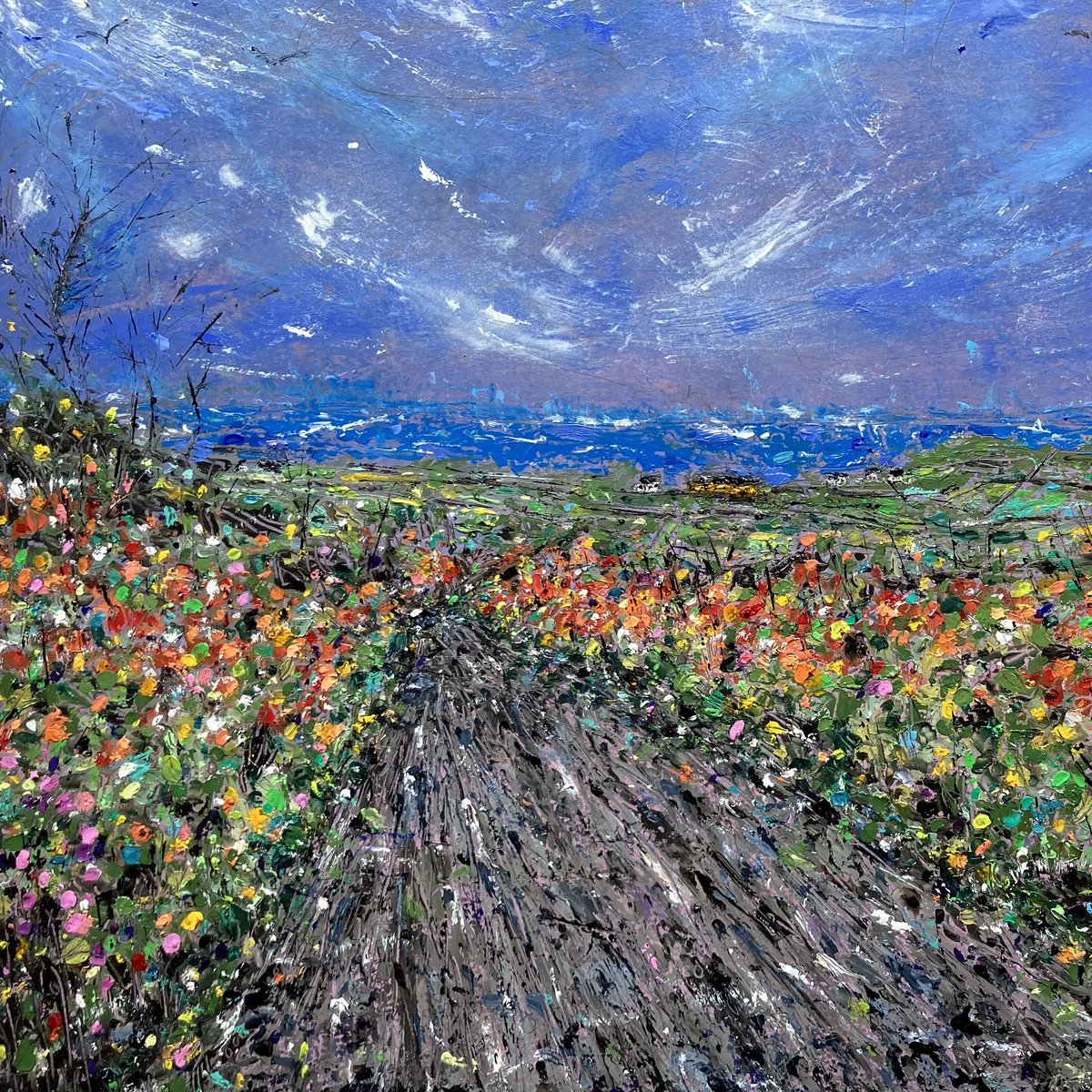 RowenaScotney's tweet photo. ‘Find me a thermal to speak and soar to you from’
- W S Graham, from ‘The Thermal Stair’ 🤍
‘Towards The Gurnard’s Head, Zennor’ (detail)
Oil on linen board 30 x40cm
#oilpainting #poetry #zennor #wsgraham https://t.co/OspLoHHlR2