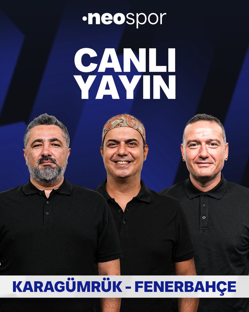 ⚽ Serdar Ali Çelikler, Ali Ece ve Emek Ege; Fatih Karagümrük - Fenerbahçe maçını NEO Spor'da CANLI yayınla değerlendiriyor. 🚨 NEO Spor'a abone olmayı unutmayın! 📺 youtube.com/live/MC7rsaYvQ…