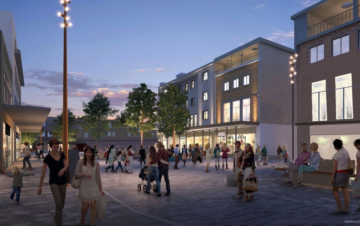 Nearing the finishing of New George Street and Old Town Street. Something like how it will look when established. Press on to Armada Way next! City Centre. <a href="/DestinationPlym/">Destination Plymouth</a> <a href="/visitplymouth/">Visit Plymouth</a>