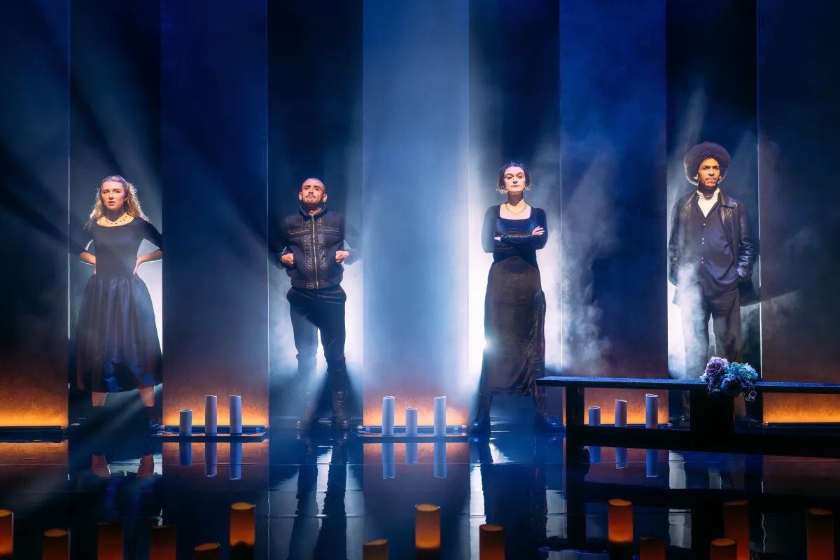 scotsuktheatre's tweet photo. ⭐ ⭐ ⭐ ⭐ #JamesVKatherine at @captheatres Studio. The phenomenon that is Rhona Munro’s the #JamesPlays changes direction in an atmospheric  intimate production. Focusing on Katherine Hamilton and her heretic brother. Will she denounce his views for her secret love. #Edinburgh https://t.co/w0xUxAELNG