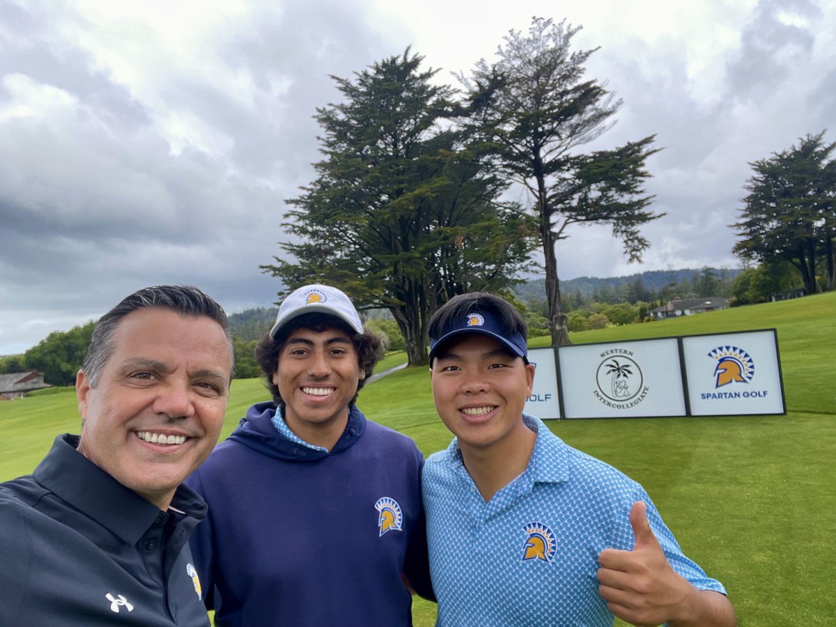 CoachMiles's tweet photo. Great day at Pasatiempo with Ivan and XL @SJSUGolf #WesternOpen @GolfChannel https://t.co/m4y3D3ldDA