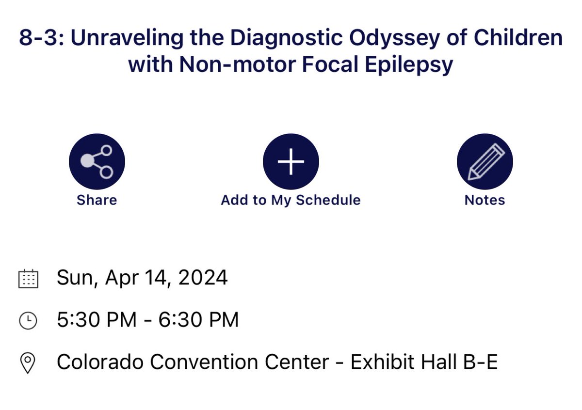 Going to check out posters tonight before the #AANAM Party? Check out 8-3 at 5:30pm on unraveling the diagnostic odyssey of children with non-motor focal epilepsy, presented by @nyugrossman MS-IV student—and future @NYUneurologyres and @ChildNeuroSoc member Nora Jandhyala!