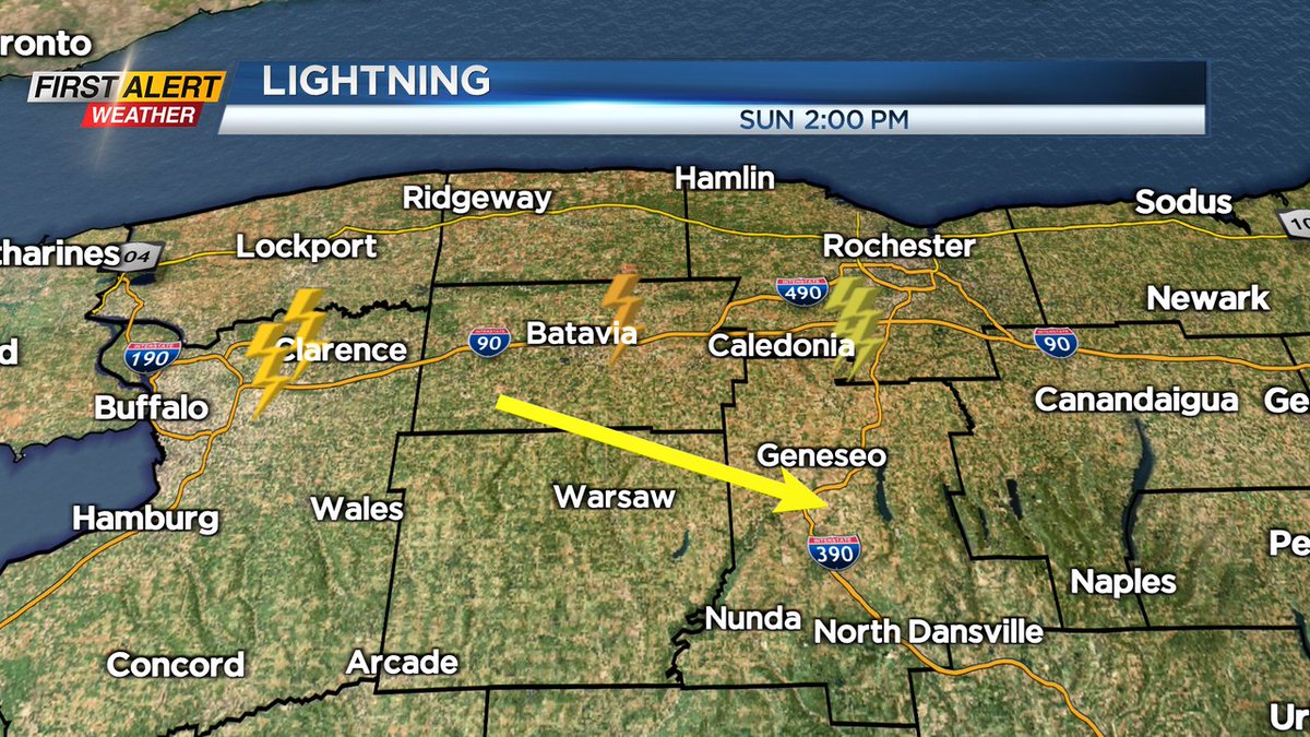 No sign of severe storms, but a few lightning strikes in the past hour over WNY... #ROC