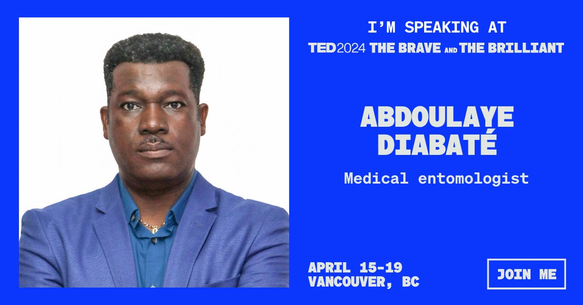 LAMY Doube Lucien (@doubelamy) on Twitter photo Exciting news! Prof Abdoulaye Diabate <a href="/Diabate17699096/">Diabate Abdoulaye</a> will be sharing insights on the potential of gene drive in malaria control at <a href="/TED2024/">theodore lang</a>! 🦟 Don't miss this opportunity to learn about cutting-edge solutions to combat malaria.
#Exited, #Proud Exciting news! Prof Abdoulaye Diabate <a href="/Diabate17699096/">Diabate Abdoulaye</a> will be sharing insights on the potential of gene drive in malaria control at <a href="/TED2024/">theodore lang</a>! 🦟 Don't miss this opportunity to learn about cutting-edge solutions to combat malaria.
#Exited, #Proud