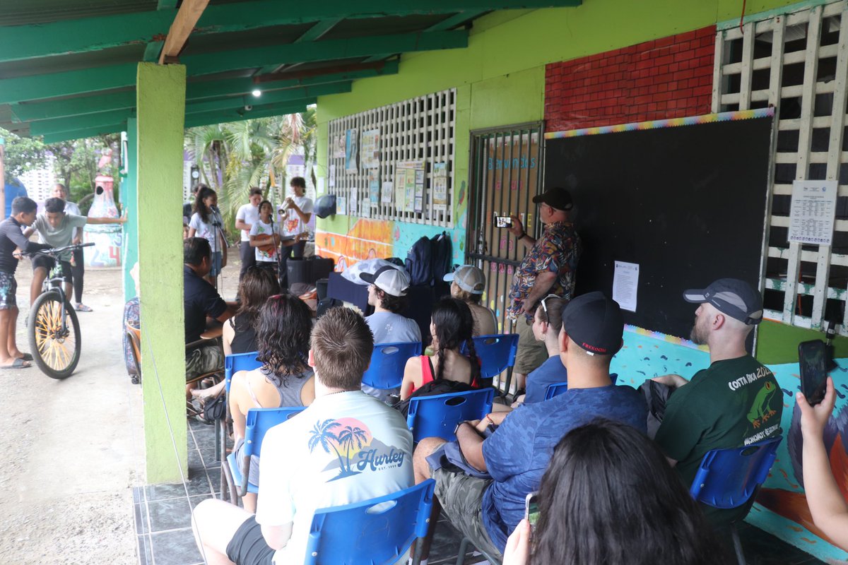 DoctorJOtto's tweet photo. Visiting Tortuguero Elementary School.  The students put on a mini concert. My favorite song was “Beans and Rice” @MonomoySchools @ScienceWithMrB @MRHSMsOliver #MonomoyInCostaRica2024 https://t.co/xqxSUjKavO