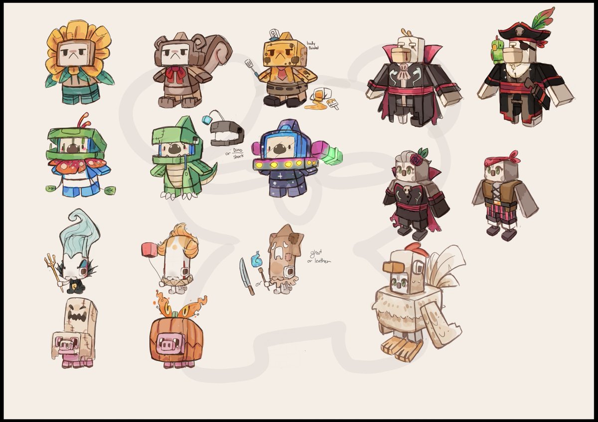 NeoneLeon's tweet photo. Some Concepts  for cosmetics and characters i made for a server (1/?)

#Minecraft #art https://t.co/WD4kPVuU4h