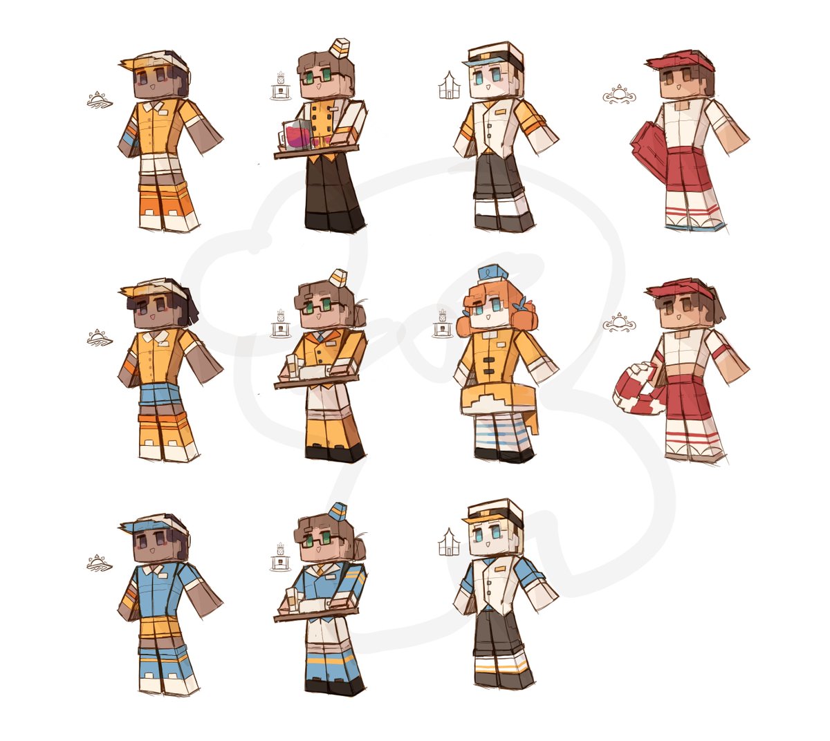 NeoneLeon's tweet photo. Some Concepts  for cosmetics and characters i made for a server (1/?)

#Minecraft #art https://t.co/WD4kPVuU4h