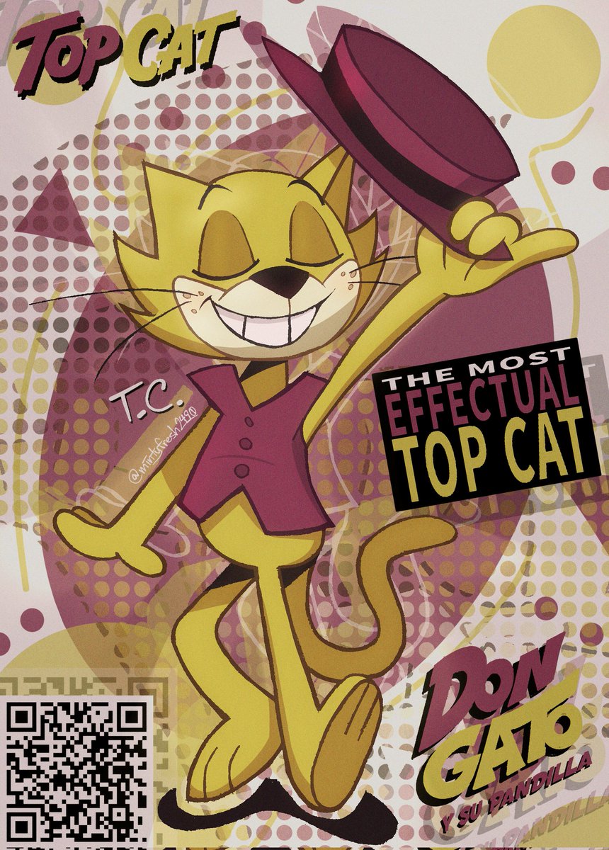 The Most EFFECTUAL TOP CAT
•
•
#hannabarbera #cartoon #topcat #dongatoysupandilla #fanart #art