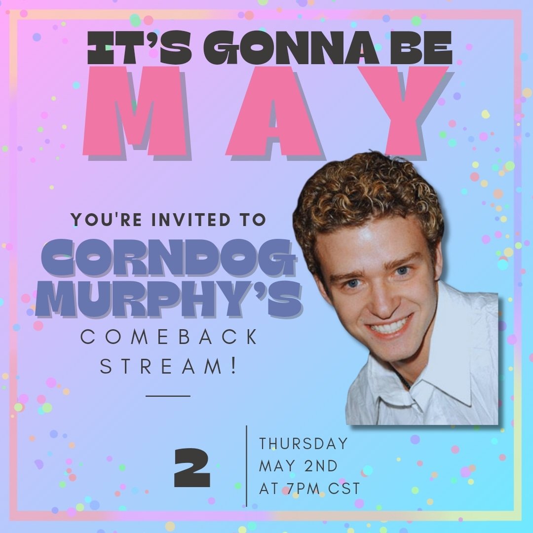 corndogmurphy's tweet photo. 🎉 It's officially official, folks! 🎉 I am making a grand re-entrance to twitch this MAY! After a three-year break I'm BACK and ready to light up your screens once more! 🥳🎮  #TwitchAffilate https://t.co/f0bVYIRlzr