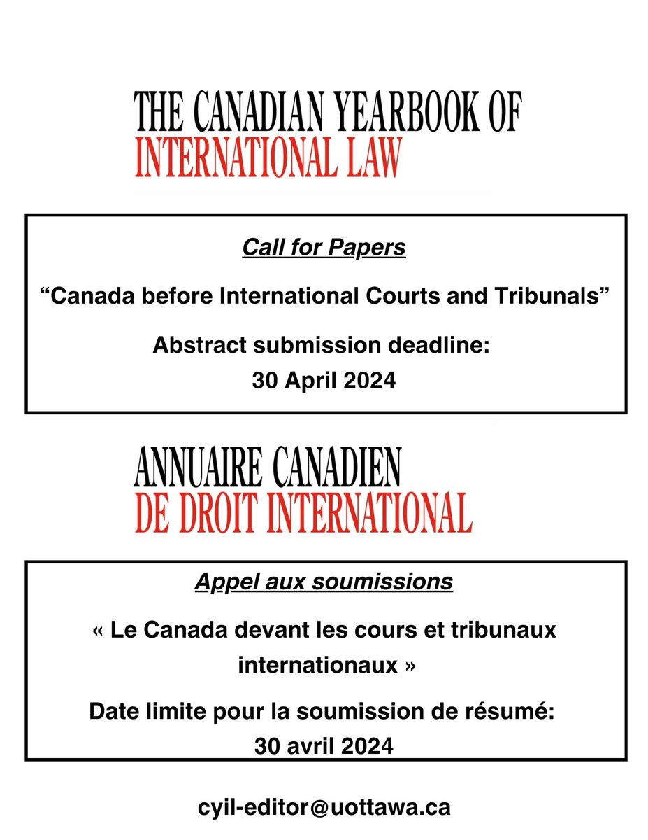 Canadian Yearbook of International Law tweet media