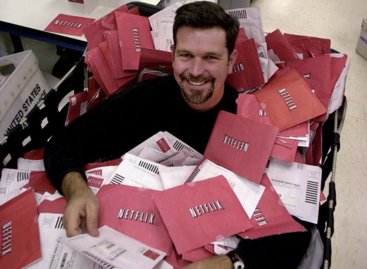 26 years ago today - on April 14th, 1998, at 8am in the morning, Eric Meyer leaned forward, tapped a few keys on his laptop, and launched #Netflix to the world. That first day was a long one. We crashed our servers. Ran out of mailing labels. Scrambled to get everything to the