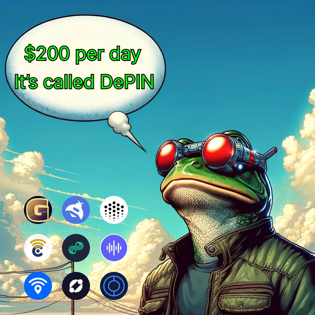 I make $200+ per day just by running apps on my phone It's called DePIN No need for active participation, just install and run the right apps Top projects that will generate passive income for you 🧵👇