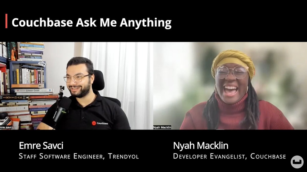 Must watch 👉 @NyahMacklinDev and @mstrYoda_ chat #GenAI, why Couchbase, and the road to becoming a Staff Software Engineer in this #Couchbase Ambassador AMA! bit.ly/49e9Upc
