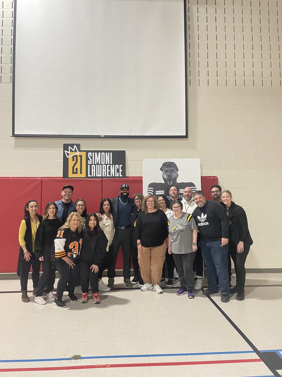 MentorAction received a very warm welcome from St.Marks Catholic Elementary School on Thursday for several assemblies from K-8! Thank you St.Marks for having us and thank you @hamiltontigercats for joining us! It was a great day!