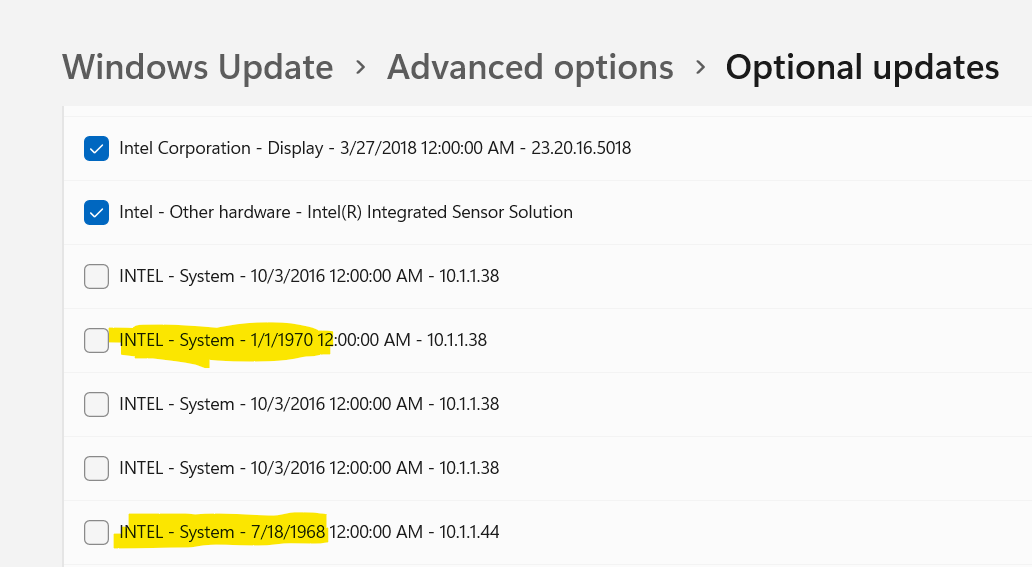 While happily setting up #Windows11 on my #ThinkPad #X370Yoga I get to see this... 🤔

To install, or not to install... That's the question 😉(was #Intel creating drivers so back in time?)
