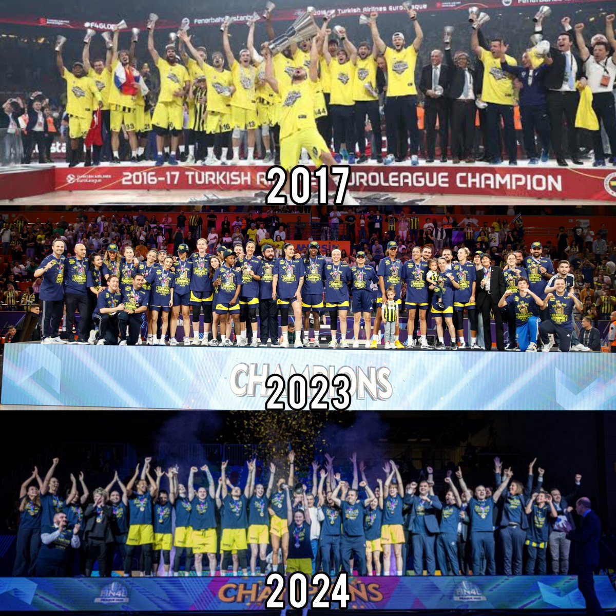 Tarihte hem kadın hem erkeklerde EuroLeague şampiyonu olan tek kulüp Fenerbahçe