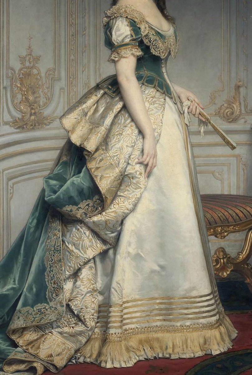 Portrait of Nadezhda Polovtseva (detail), by Charles Francois Jalabert, 1870s. Oil on canvas.