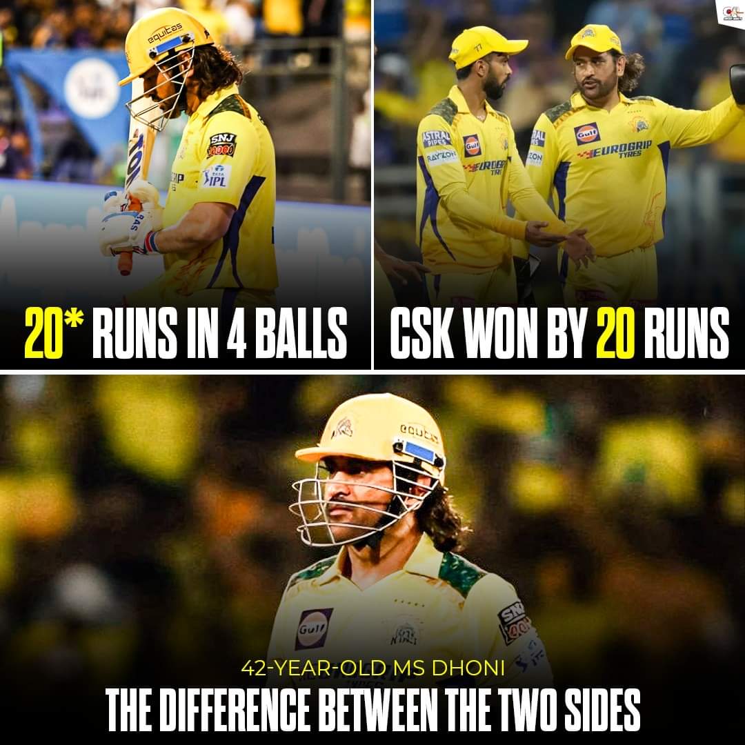 DPNewsWorld's tweet photo. #MIvsCSK 

Age is just a number for @msdhoni 

#Dhoni #RohitSharma #Pathirana #CskvsMI #Wankhede #IPL2024live #ElectionCampaign https://t.co/nql3Blzq9f