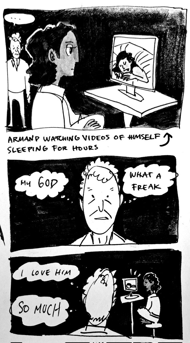 Anonymous prompt: Maniel having a "what a fucking weirdo. I love him so much"-moment when watching Armand