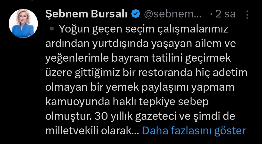 ne güzel dertleri var şunların. yoğun geçen seçim çalışmalarından sonra maldivler'de tatil yapıyorlar, monaco'da ıstakoz yiyorlar. bizim de günümüz yoğun geçiyor ama ertesi gün belediye otobüsüyle işe gidiyoruz. insanın kendini şımartabileceği bir hayatının olması ne büyük şans.