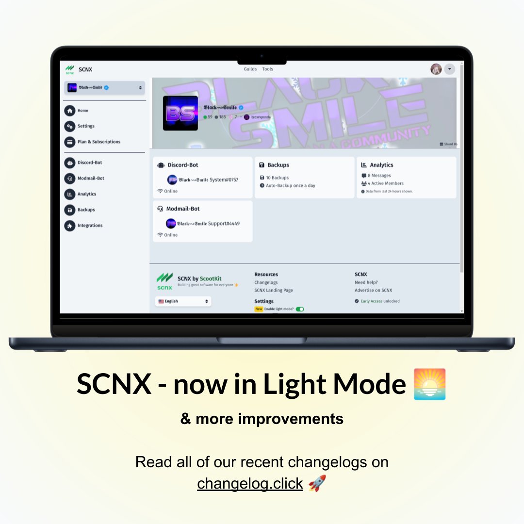 ScootKit's tweet photo. Try the SCNX Dashboard with our new light mode and unlock permanent eye damage 😎
➡️ Visit https://t.co/Cs1LtbxW44 and scroll down to the settings section to enable. https://t.co/1exxuv1ml1