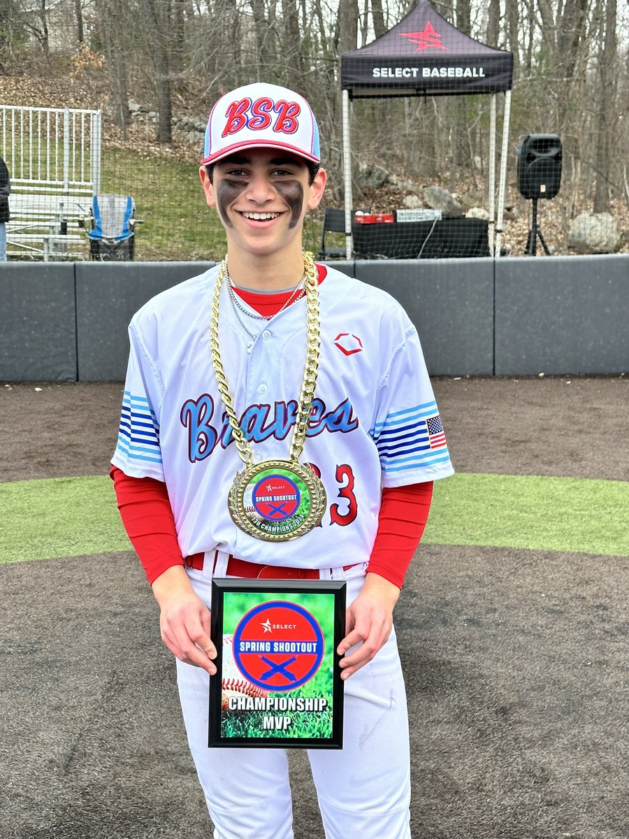 Congratulations to the Bay State Braves Red team on winning the 13U Select Spring Shootout at the New England Baseball Complex! Jack Hartunian is your Championship Game MVP! #champions