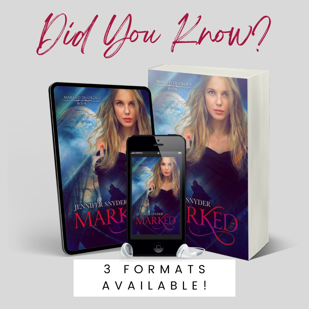 JennSnyder04's tweet photo. Marked is available in ebook, audio, and paperback! 

Werewolves. Mystery. Romance. Fall into the world of The Marked Duology, a captivating Young Adult series.

Check It Out >> https://t.co/su9Hmig68C https://t.co/CMIAcl1NSR