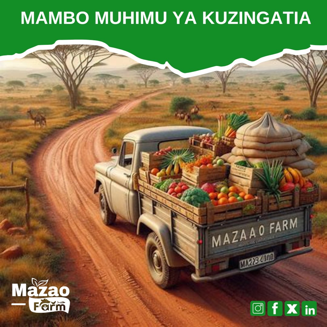 mazaofarm's tweet photo. Je, unajua ni mambo gani muhimu ya kuzingatia unaposafirisha mazao yako kutoka shambani kwenda sokoni https://t.co/DLPlgg0WFg