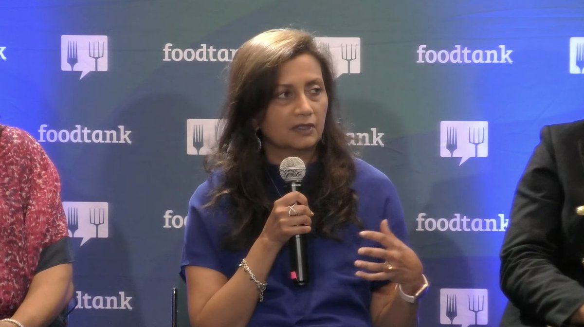 'As we think about behavioral change, it's incredibly important that we create delicious options so people don't feel like they have to sacrifice to be healthier or do something that's better for the planet.' – @KarunaRawal, @NaturesFynd #FoodTank Tune in live: