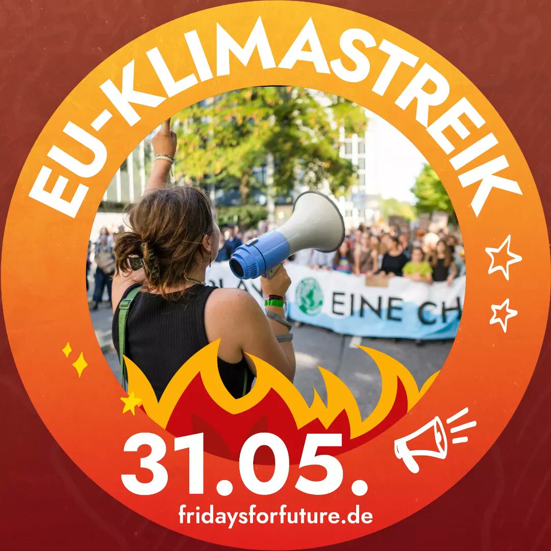 💥 In wenigen Wochen gehen wir überall beim Klimastreik zur Europawahl auf die Straße!

Mit dem neuen Profilbildgenerator kannst du jetzt schon alle deine Kontakte auf den 31.05. aufmerksam machen! ✨

🔗 fridaysforfuture.de/eu-wahl-2024/#…