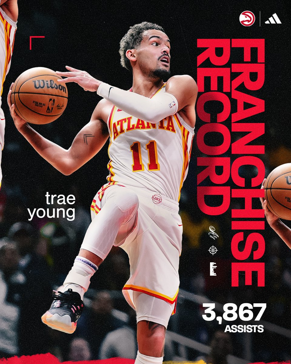 Point God.

At only 25 years old, Trae Young now holds the FRANCHISE RECORD for assists🥶