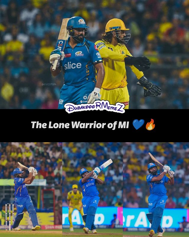 Rohit fans should learn how to defend these types of knock.

105*(63) - Rohit Sharma (166.67 SR )
74(57) - Others (129 SR )

#MIvsCSK #mivscsk #IPL2024Auction #MumbaiIndians #MI #Dream11IPL #டீம்MI #MumbaiIndiansTNFC2O #KingOfIPLMumbaiIndians
#IPL 
#mumbaiindiansTNFC2o