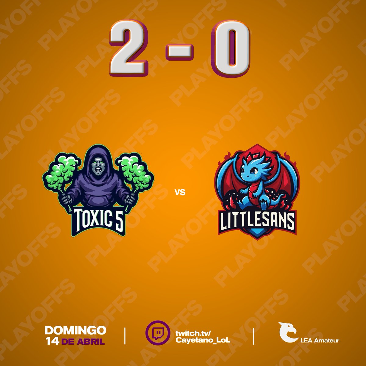 Perdemos la serie, caemos en 4os vs #ToxicFive
y hasta aquí nuestro split de LEA 🥲
Veremos que pasa con LittleSans en Summer, os iremos informando por aquí, gracias por el apoyo 💙