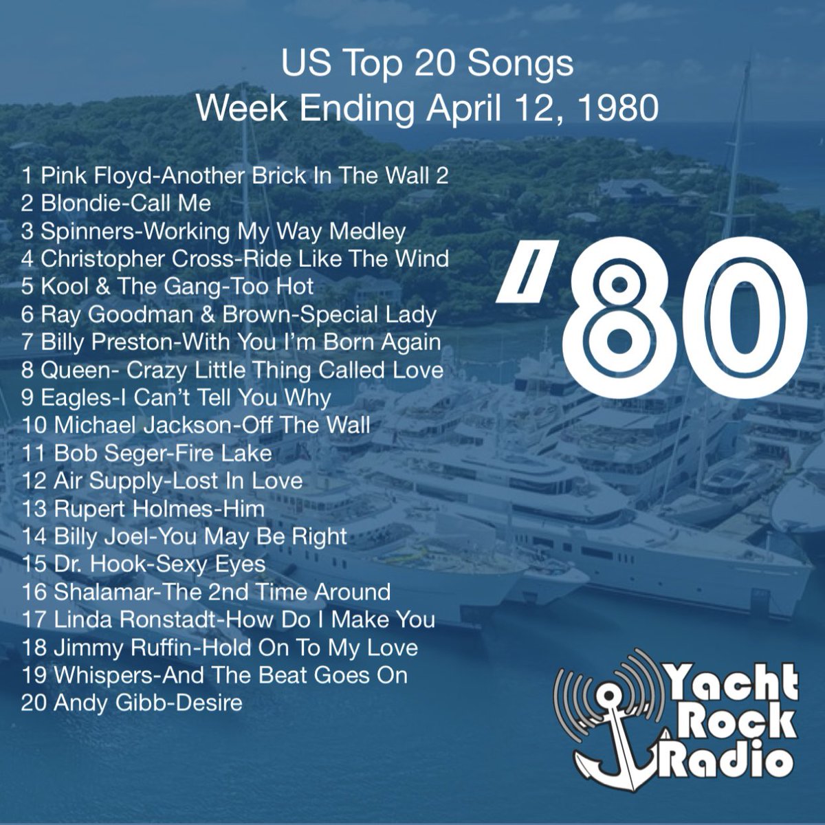 #Top20 this week in 1980. #YachtRockRadio #YachtRock