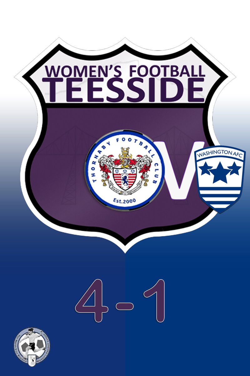 Harriet Dryden's stoppage time goal saw that @ThornabyFCWomen level at half time with Washington in their @NERWFL North match.  With under 20 minutes left Lucy Watson gave the hosts the lead. Subs Demi Burdon and Louise Bean both scored in the last 5 minutes to win the game

#WFT