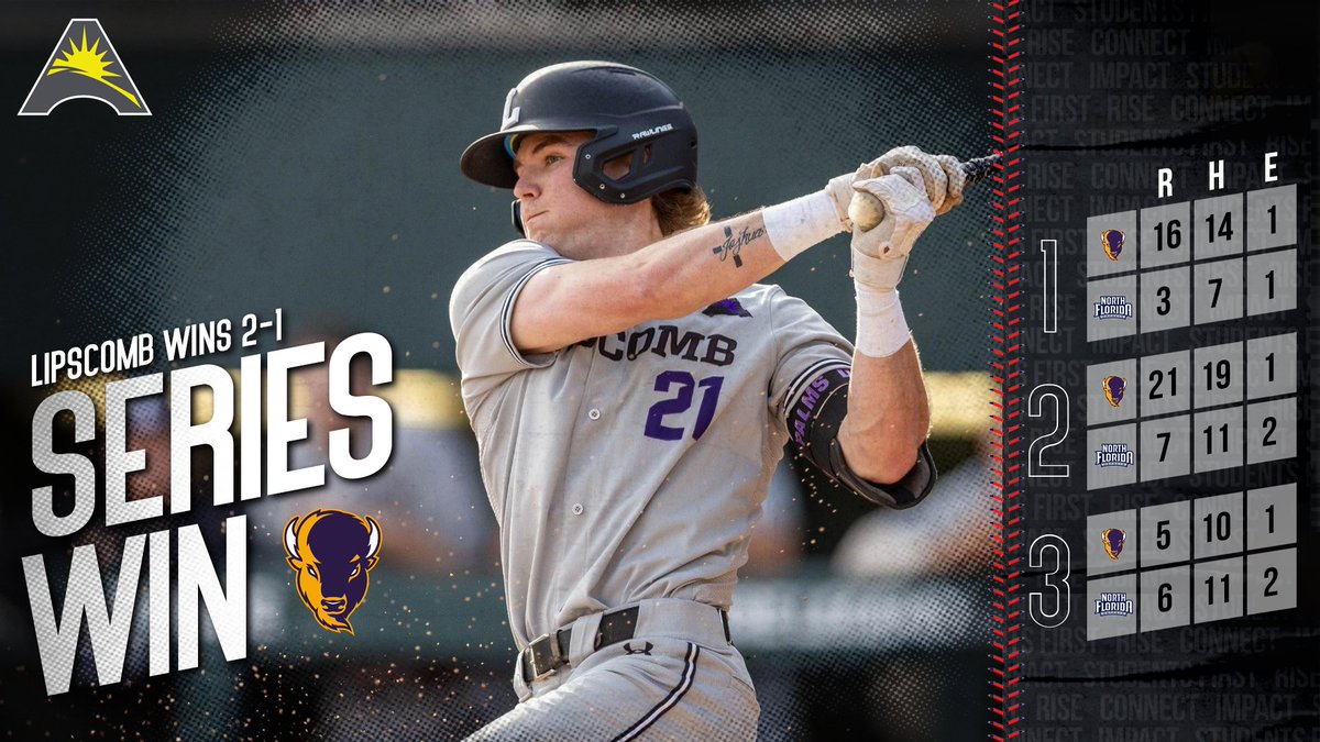 SERIES WIN ⚾️ @BisonBaseball takes 2️⃣ from the Ospreys to win its 3️⃣rd straight #ASUNBSB series! 👏💯 #ASUNBuilt | #HornsUp 🤘