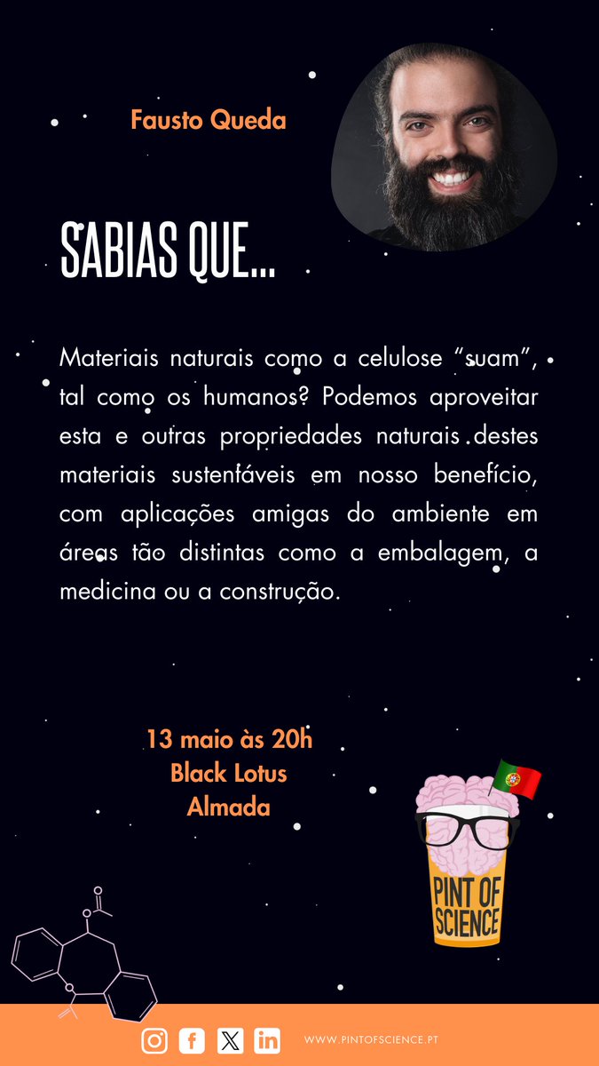 Descobre o futuro do papel nesta sessão sobre as aplicações da celulose, no Black Lotus em Almada no dia 13 de maio!

#pintworld #pintofscience #pintofscienceportugal #pint24 #portugal #almada